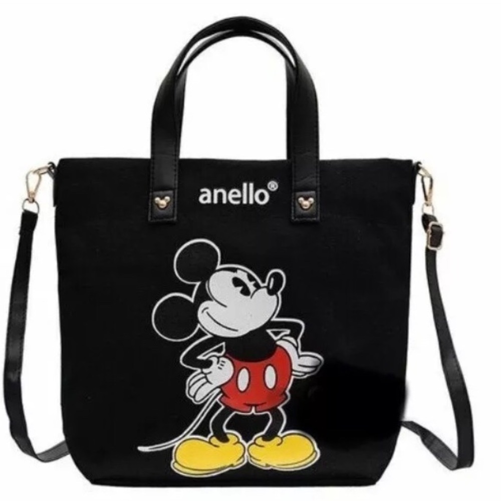 ANELLO MICKEY MOUSE HANDBAG BLACK BUCKET BAG NWT DISNEY